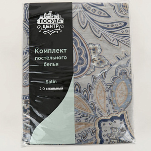 Комплект постельного белья 2-спальный 68х128 ПОСУДА ЦЕНТР голуб цветы хлопок 000000000001164369