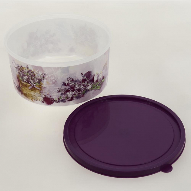 КОРОБКА КРУГЛАЯ 1.9л ЛАВАНДА для хранения 4351708 000000000001198989