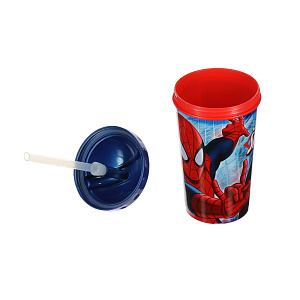 3D Фляга с крышкой и трубочкой Спайдермен Disney, 450мл 000000000001127671