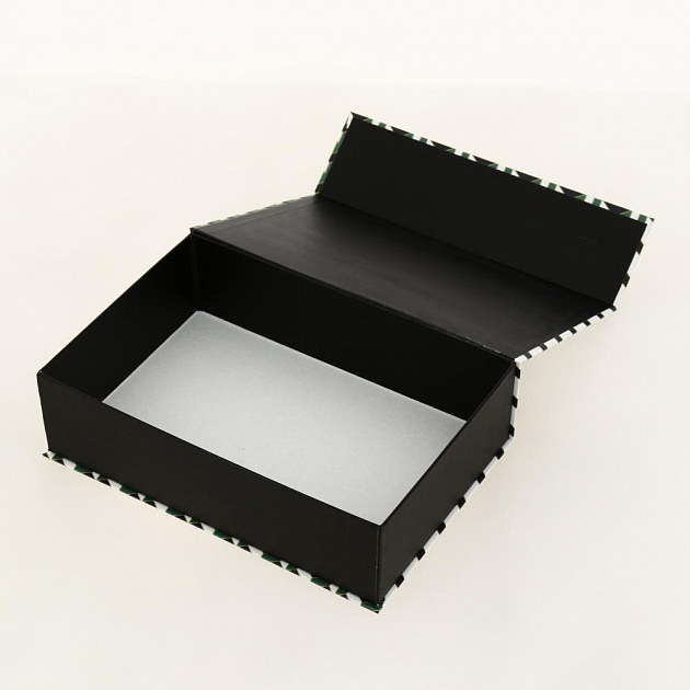 Коробка подарочная на магните с перекидной крышкой «3D» 230x150x60мм черный прямоугольник мелованная бумага Д10303П.012/1.3 000000000001205120