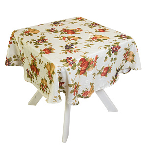 Скатерть DE'NASTIA 100%Полиэстер Вальс цветов D150см E020104 000000000001146905