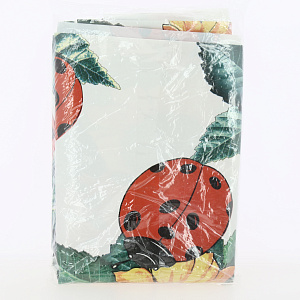 Клеенка столовая 1,28х25м FORA Божья коровка на нетканой основе красная пвх 000000000001176281