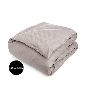 Пододеяльник 145х210см DE'NASTIA JQ зигзаг белый серый хлопок-100% 000000000001215595