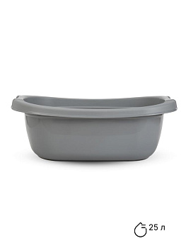 Таз 25л овальный серый полиэтилен 000000000001227320