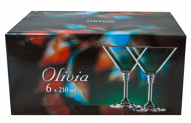 Набор фужеров для мартини Оливия Bohemia, 210мл, 6 шт. 000000000001089428