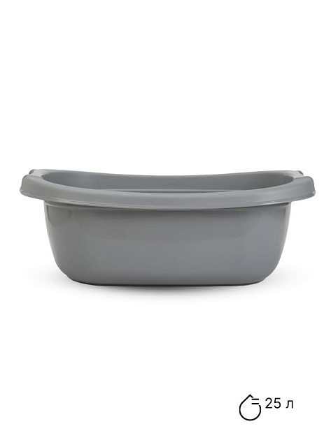 Таз 25л овальный серый полиэтилен 000000000001227320