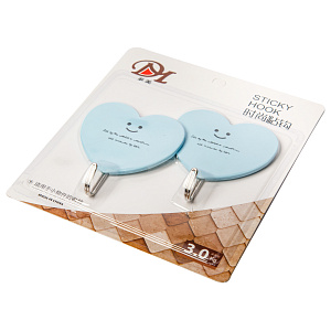 Крючки 2шт Сердце Тренд пластик 000000000001176218