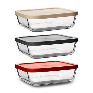 Форма для запекания 1,9л 20,7х20,7х6,4см квадратная цветная крышка боросиликатное стекло 000000000001217724