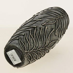 Ваза стеклянная бочка высотой 26 см, Дизайн Тропики, ручной рисунок объемной пастой.7736/250/77-699 000000000001191038