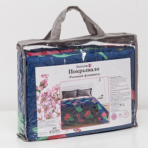 Покрывало Экономь и Я "Розовый фламинго" евро 200х210±5см, микрофайбер, пл.75г/м2 4531010 000000000001200147