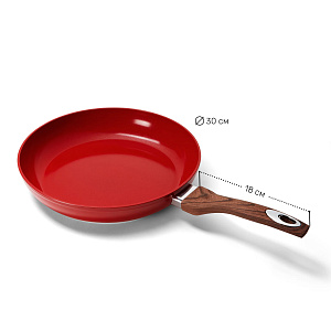 Сковорода 30см PHANTOM CHEF ручка soft touch индукция red 000000000001221200