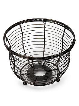 Ваза металлическая черная 20см 000000000001230171