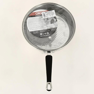 Сковорода 24см CALVE стеклянная крышка нержавеющая сталь CL-1055-5 000000000001152184