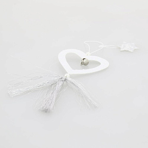 Декоративное украшение Звёздочка/Елочка/Сердечко 16см DARLENS кисточка 000000000001209885