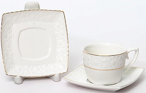 Набор кофейный фарфор 12шт (6 чашек 100мл + 6 блюдец) подарочная упаковка Нежность Balsford 179-01003 000000000001200574