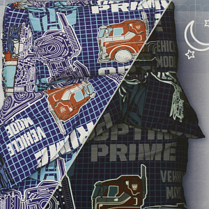 Комплект постельного белья 1,5-спальный Transformers Optimus Prime пододеяльник 143х215см простынь 150х214см наволочка 50х70см-1шт бязь хлопок 000000000001208896