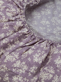 Простыня на резинке 180х200см Цветы полиэстер 000000000001229205