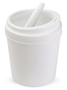 Контейнер для мусора КАПУЧИНО 8л белый пластик_ST 000000000001228754