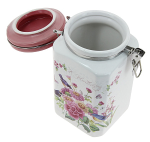 Банка с клипсой для сыпучих продуктов Коралл, 1.1л 000000000001153865