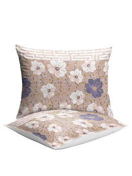 Комплект постельного белья БЯЗЬ 100%хб 1,5 спальный (1 наволочка50х70+1 пододеяльник215х145+1 простыня215х150) Веста сиреневая C0200 000000000001199399