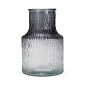Ваза 20см Грейс градиент серый стекло