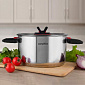 Кастрюля 5,8л SERVITTA Compatto с крышкой нержавеющая сталь