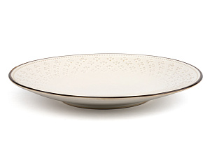 Тарелка обеденная 26,5см Жемчуг полоса глазурованная керамика 000000000001217647