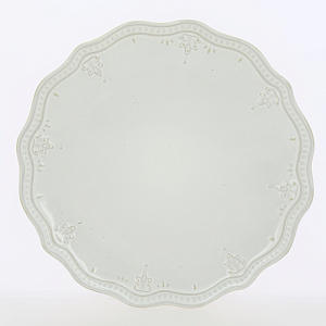 Тарелка обеденная 27см рифленная кремовый глазурованная керамика 000000000001213906