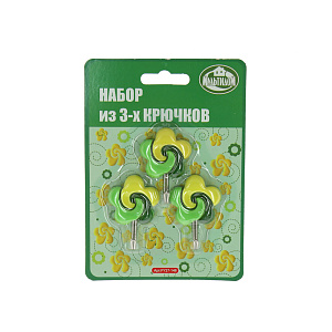 Набор крючков Цветочки Мультидом, пластик, сталь 000000000001126885