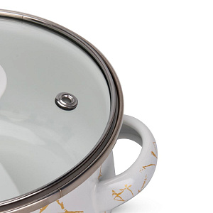 Кастрюля 16см-1л Мрамор эмаль 000000000001223944