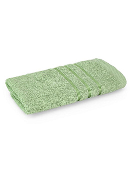 Полотенце махровое 50х90см СОФТИ бордюр 3 полоски светло-зеленый хлопок 100% 000000000001212208