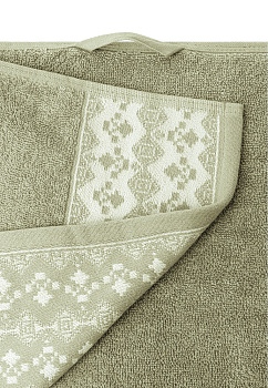 Полотенце 70х130см DE'NASTIA ТАЛИСМАН темно-зеленый хлопок-100% 000000000001215369