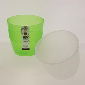 Кашпо/вставка Грация 2,0л D15 H15 прозрачно-зеленый 000000000001185603