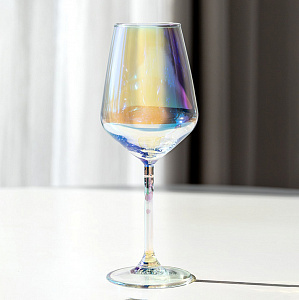 Бокал для вина 350мл DE'NASTIA Радуга синий стекло 000000000001219955