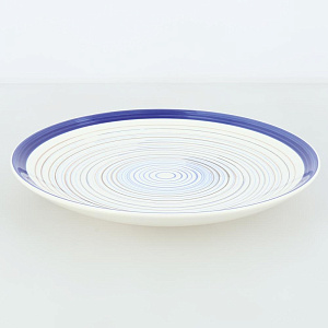 Тарелка обеденная 27см ELRINGTON АЭРОГРАФ Лазурный день керамика 000000000001210588