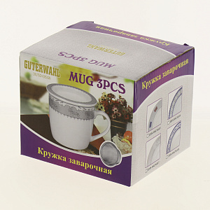 Кружка заварочная с ситом, 350мл 000000000001185058