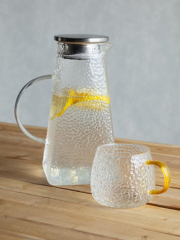 Графин 1,8л LUCKY Фактурное боросиликатное жаропрочное стекло 000000000001217902