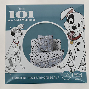 Комплект постельного белья 1,5сп Павлинка 101 Долматинец с 1 нав 70х70см голубой бязь 125гр/м2 100% хлопок 000000000001203577
