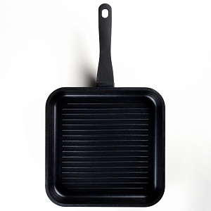 Сковорода Гриль 26см ПОСУДА ЦЕНТР антипригарное покрытие бакелитовая ручка алюминий 000000000001182652