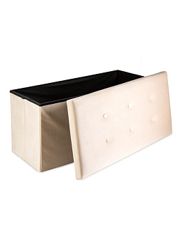 Пуфик складной 76х38х38см прямоугольный бежевый велюр 000000000001226417