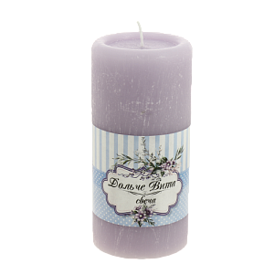 Свеча пеньковая 150х70мм Дольче Вита фиолетовая 000000000001209291