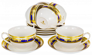 Набор чайный 12шт фарфор 6чашек 240мл/6 блюдец подарочная упаковка Эстелла Balsford 123-16015 000000000001197871