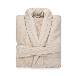 Халат махровый мужской р.46-48 (М) LUCKY бежевый хлопок 100% 000000000001223540