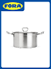 Кастрюля 3,3л FORA нержавеющая сталь/стекло