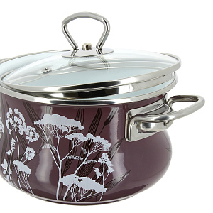 Кастрюля 2л VITROSS Nostalgia Брусника топленый эмалированная сталь 000000000001101623