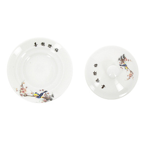 Кружка с блюдцем и ситом Птицы на ветке ТимА 000000000001132893