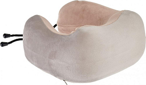 Подушка массажная для шейно-воротниковой зоны 27x12x25см BRADEX серо-бежевая терилен спандекс полиуретан ABS-пластик металл 000000000001210490