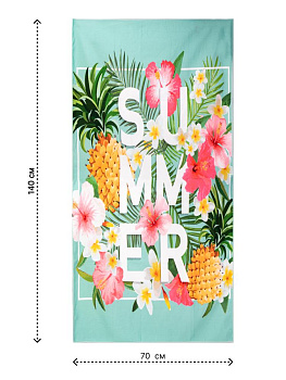 Полотенце пляжное 70х140см Summer микрофибра полиэстер 000000000001227514
