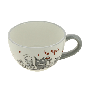 Бульонница 580мл ELRINGTON КОТЫ-ПОВАРЯТА с ручкой подарочная упаковка керамика 000000000001206067