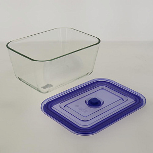 Контейнер Eley прямоугольный 3050мл.из жаропрочного боросиликатного стекла(выдерживает до +400 С)с пластиковой крышкой со встроенным 000000000001189864